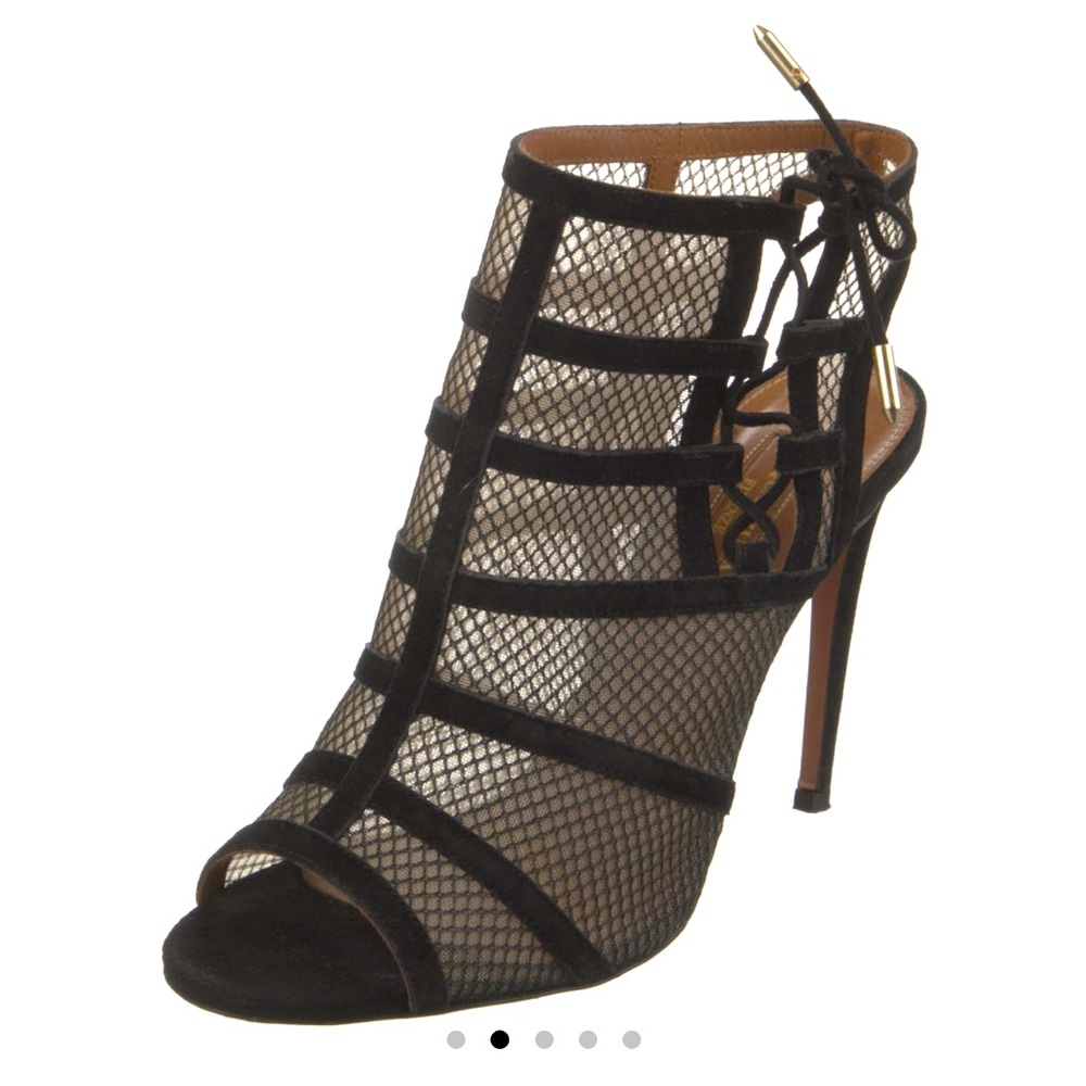 Aquazzura Black Suede Sandals